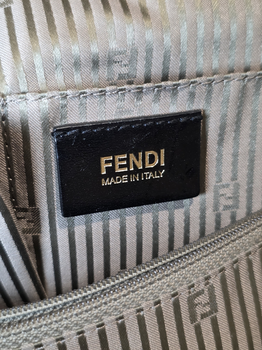 Beautiful Fendi Chameleon Satchel in a highly versatile, neutral colorblock. - Picture 15 of 16